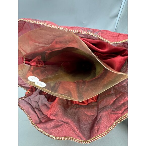 Vtg Handmade African-Style Doll Red Green Dress Christmas tree toper 16" READ - Picture 9 of 9